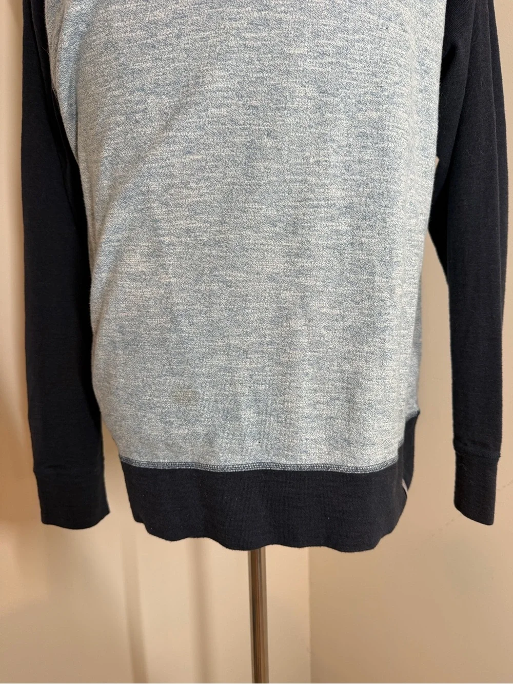The North Face Men’s Copperwood Grey Blue -SZ L- Long Sleeve Pullover Crew Shirt